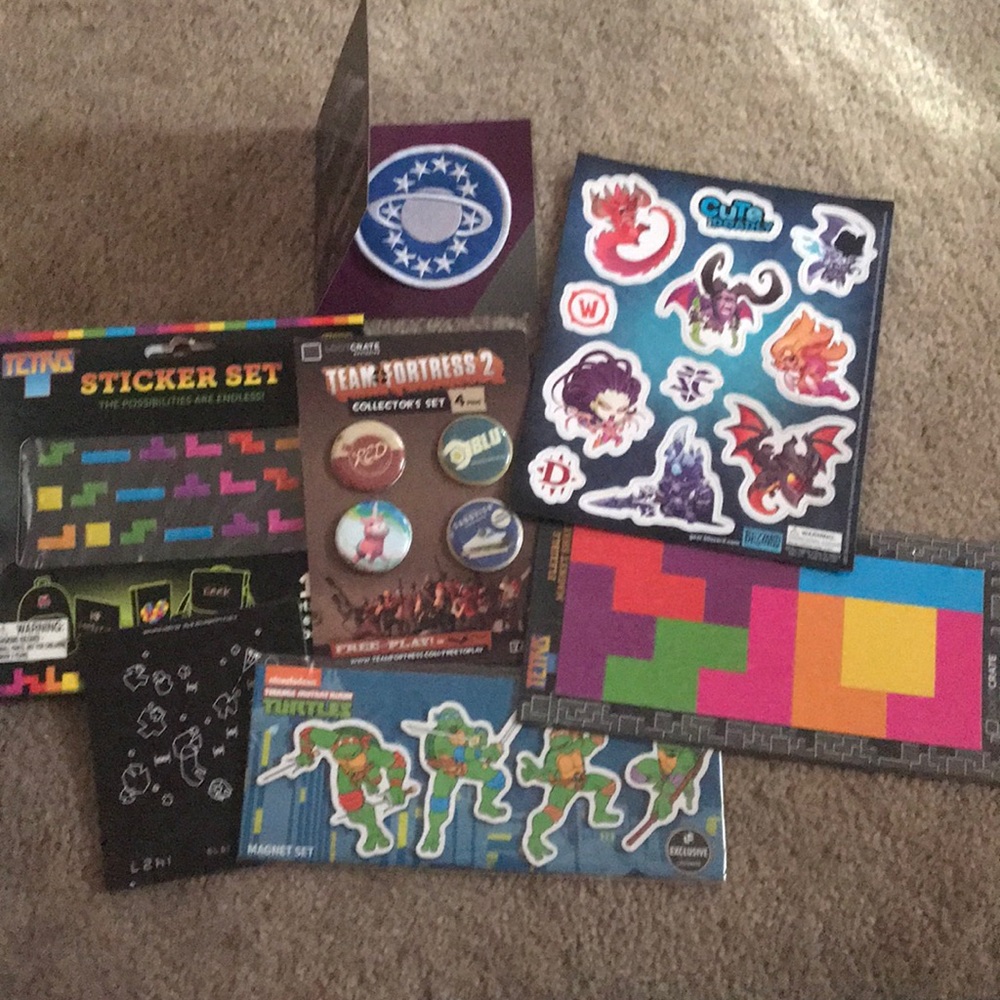 Stickers, patches and magnet sets from Loot Crate